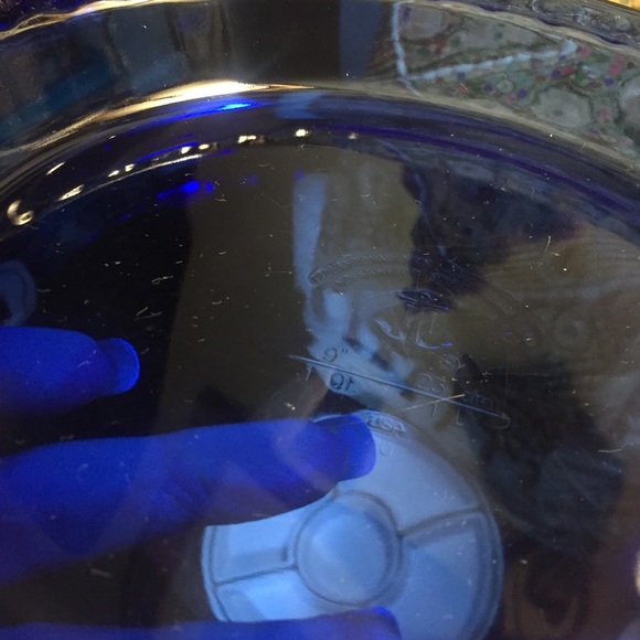 Anchor Hocking cobalt blue 1 quart 9 inch pie quiche plate bakeware dish - Picture 9 of 10